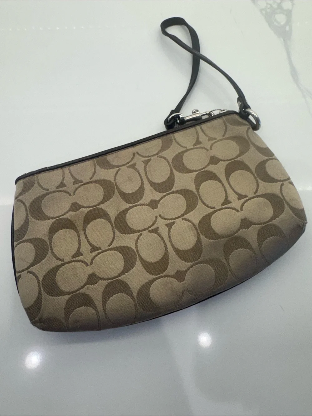 Coach Lilac Satin Interior Wristlet Organizer